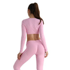 Top Cropped de Manga Comprida Flo